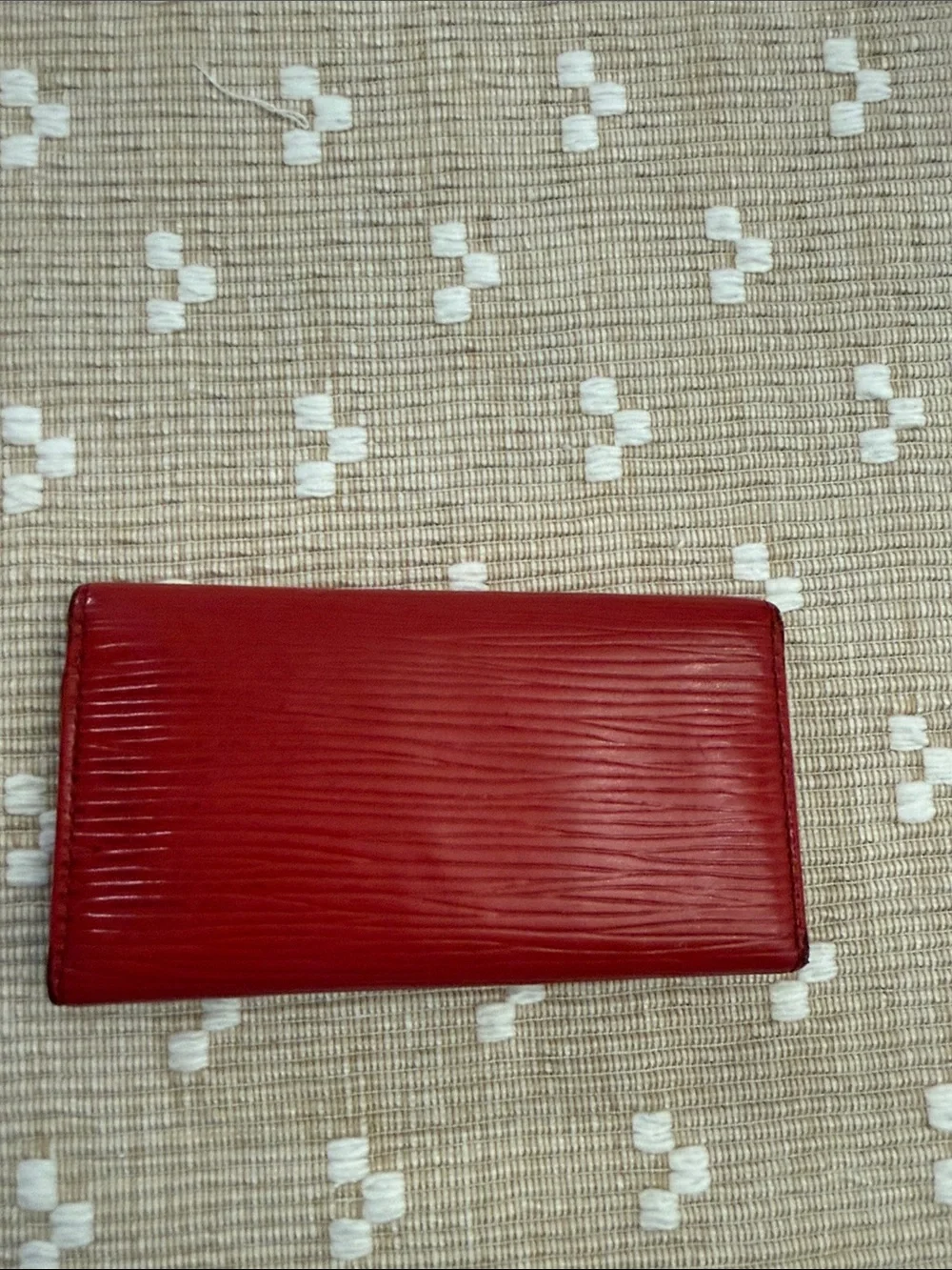 Louis Vuitton Red Epi Leather 4‎ Key Holder Wallet Organizer M63827